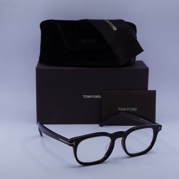Tom Ford FT5930-D-B 052 Square Eyeglasses - Dark Havana 52mm - Picture 4 of 9
